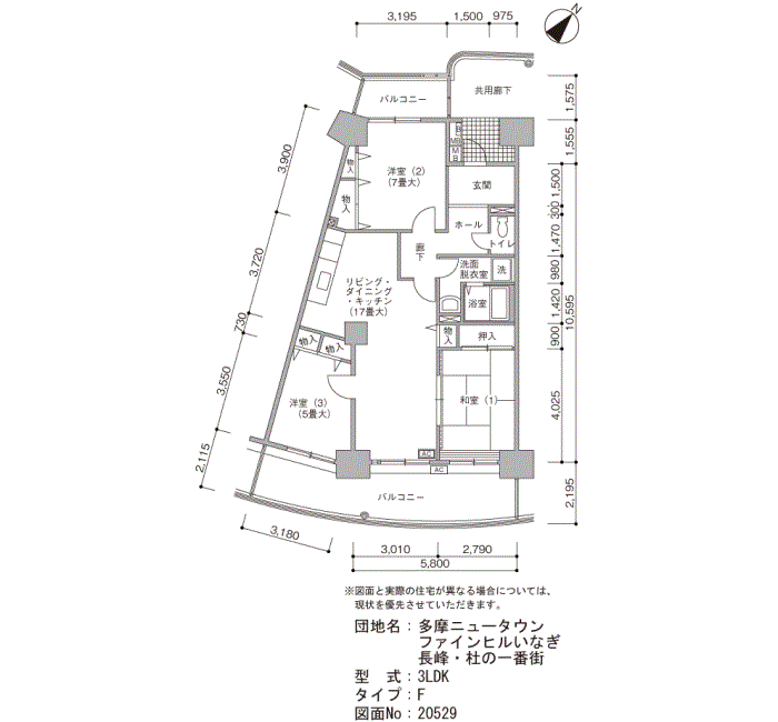 3号棟806号室 間取り