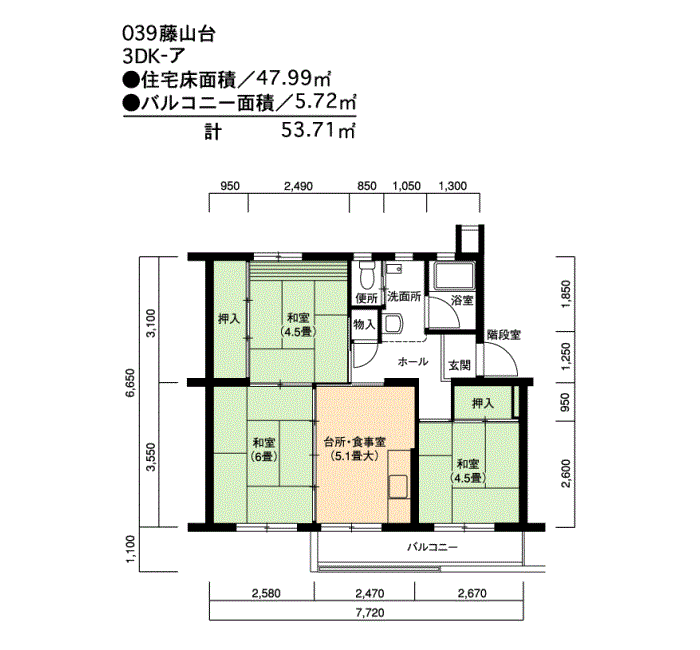 374号棟204号室 間取り