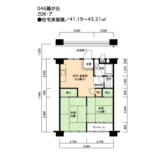 1号棟1002号室 間取り