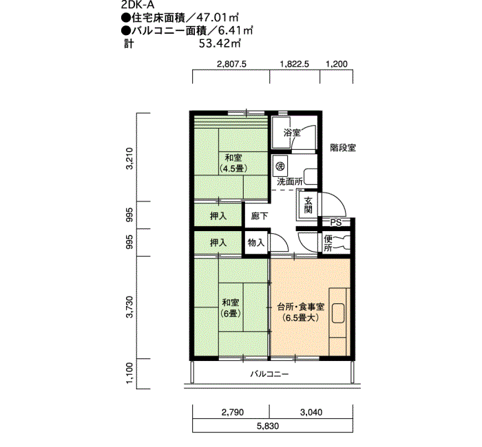 10号棟706号室 間取り