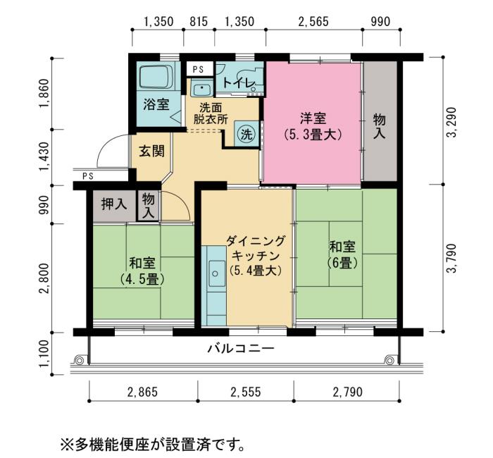 14号棟203号室 間取り