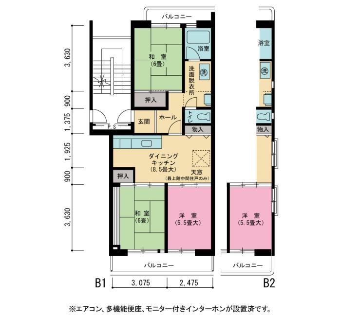 4号棟403号室 間取り