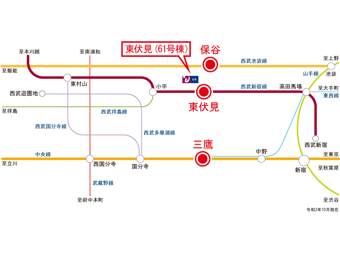 apartment 西東京市富士町1-7

住棟配置図