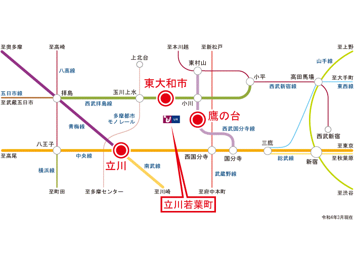 apartment 立川市若葉町4-25-1

住棟配置図
