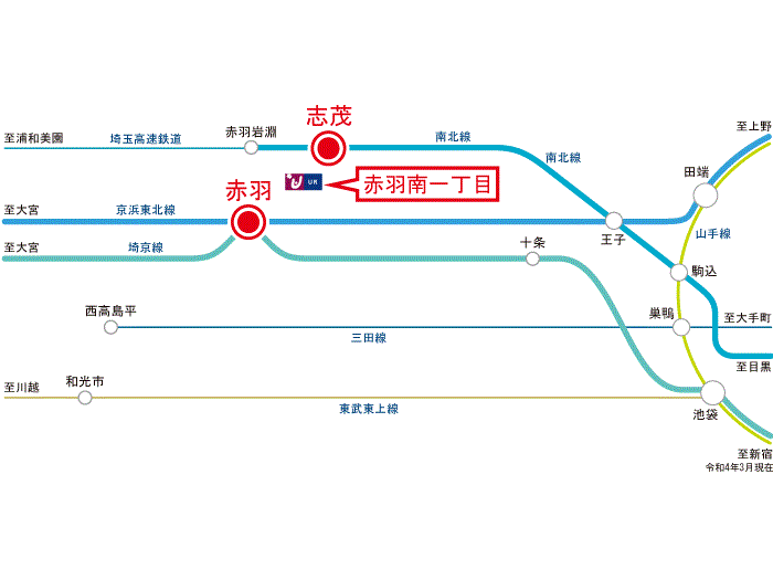 apartment 北区赤羽南1-16

住棟配置図