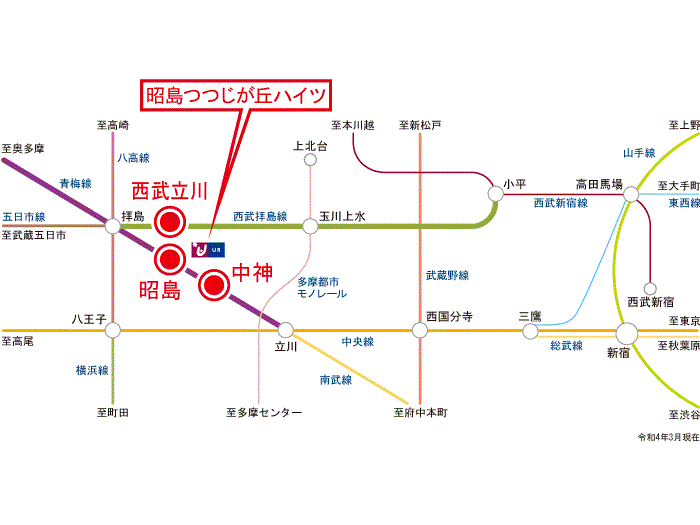 apartment 昭島市つつじが丘3-4ほか

住棟配置図