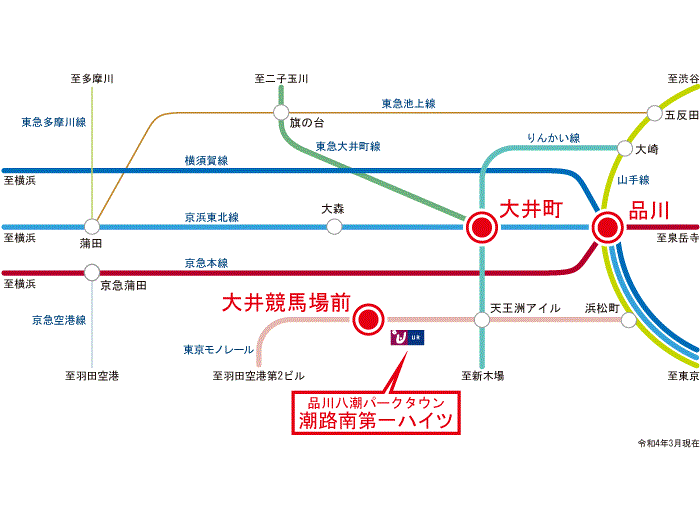 apartment 品川区八潮5-6

住棟配置図