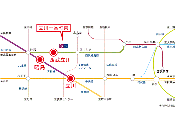 apartment 立川市一番町6-8-1ほか

住棟配置図