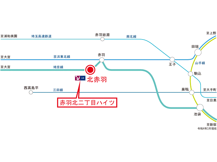apartment 北区赤羽北2-22-10

住棟配置図