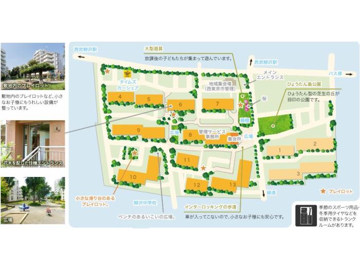 apartment 西東京市柳沢3-4

住棟配置図