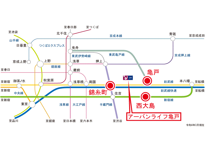 apartment 江東区亀戸2-1

住棟配置図