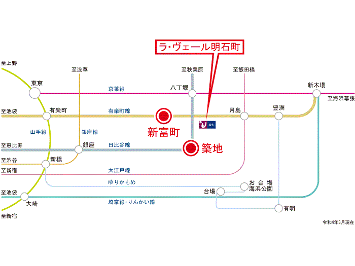 apartment 中央区明石町1-7

住棟配置図