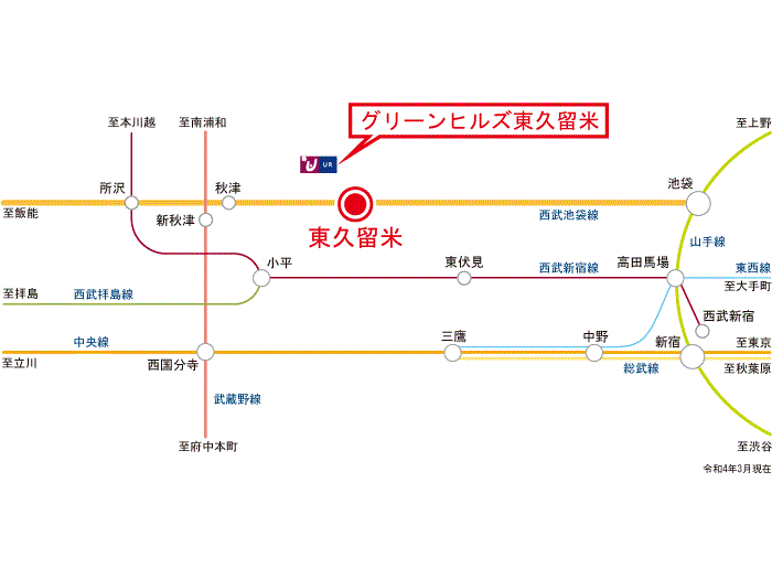 apartment 東久留米市上の原1-3ほか

住棟配置図