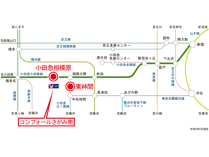 apartment 相模原市南区相南1-24

住棟配置図