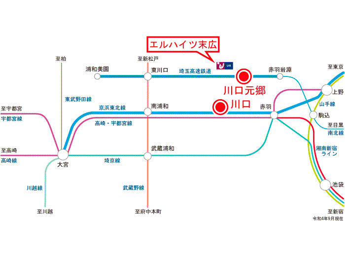 apartment 川口市末広3-6-12

住棟配置図