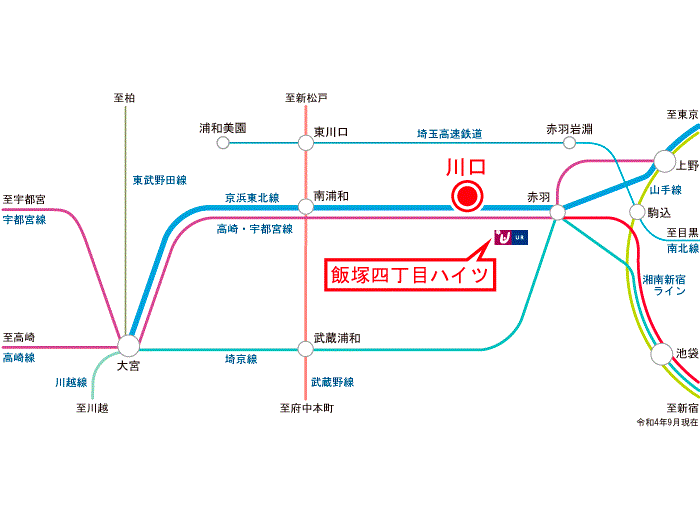 apartment 川口市飯塚4-4-31

住棟配置図