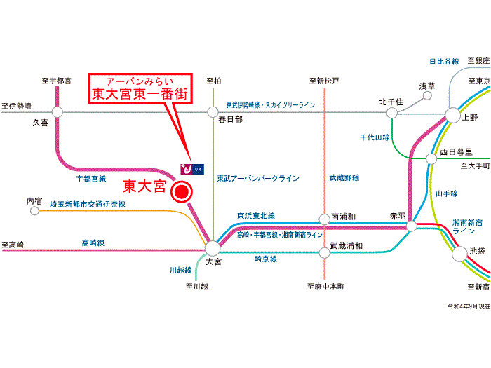 apartment さいたま市見沼区春野1-6ほか

住棟配置図