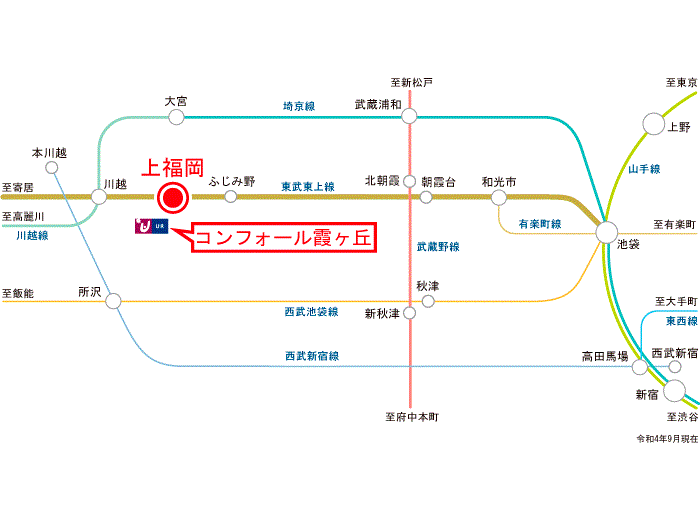 apartment ふじみ野市霞ヶ丘1-4ほか

住棟配置図