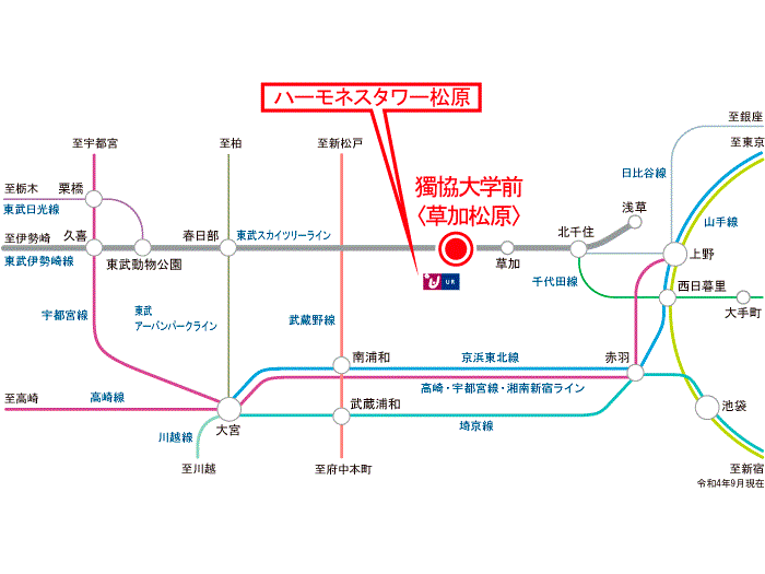 apartment 草加市松原1-1-6

住棟配置図