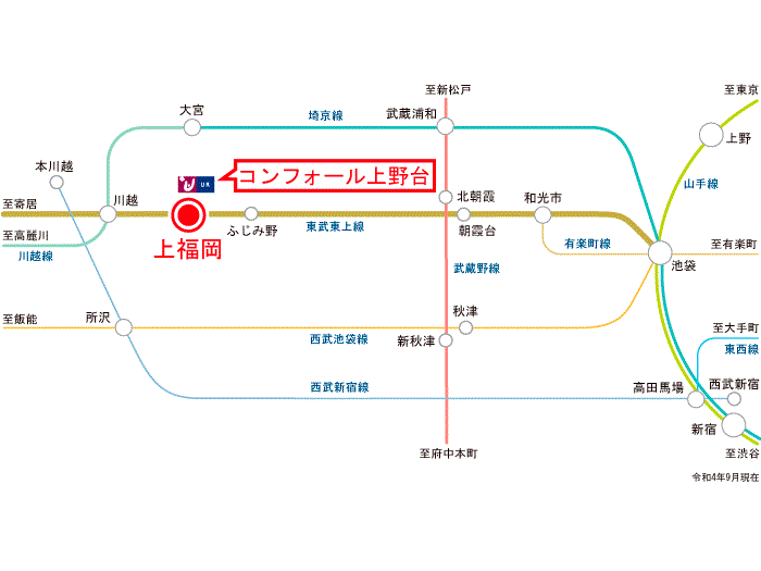 apartment ふじみ野市上野台1-1ほか

住棟配置図