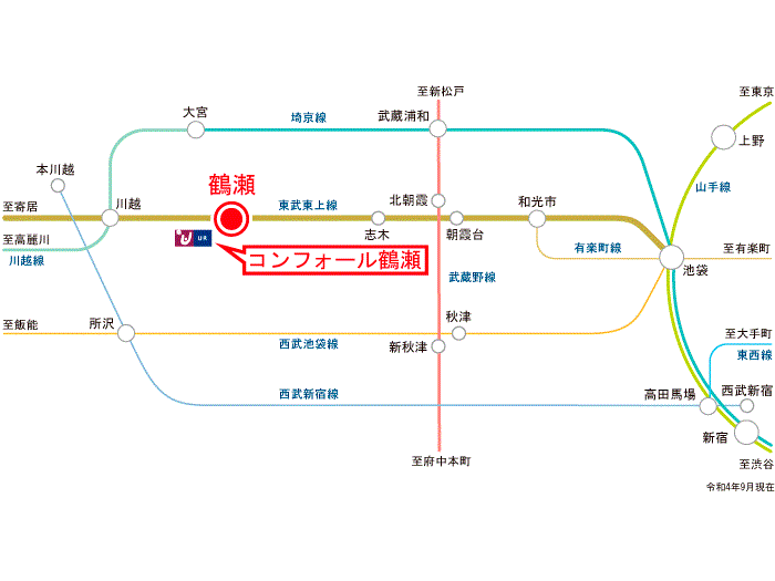 apartment 富士見市鶴瀬西2-3ほか

住棟配置図
