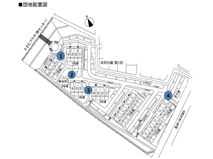 apartment 三田市すずかけ台二丁目1番

住棟配置図