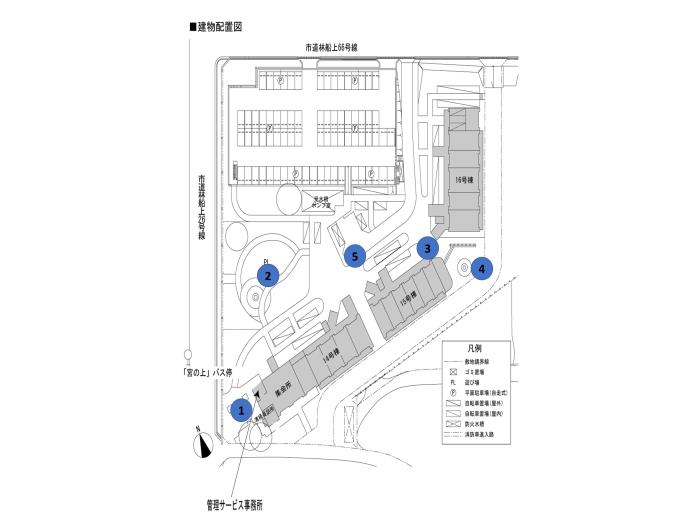 apartment 明石市宮の上2番

住棟配置図